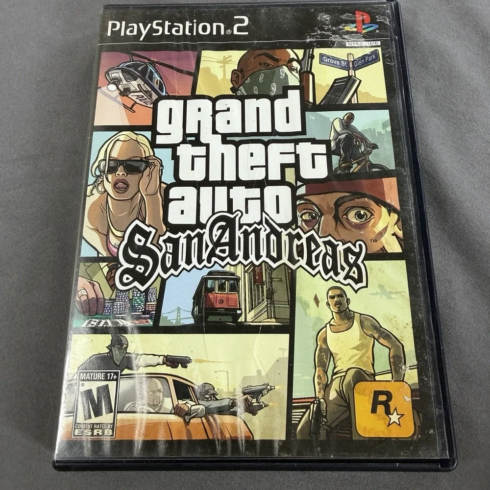 Rockstar Games Grand Theft Auto San‎ Andreas PS2 Manual Included Action 2004